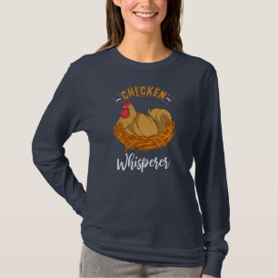 チキンウィスペラーファーム動物愛好家家禽鳥 Tシャツ