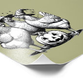 チキンウィッチハローウィンヴィンテージ魔女 フォトプリント            (角)