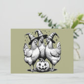 チキンウィッチハローウィンヴィンテージ魔女 招待状 (スタンド正面)