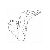 チキンウィングウッドアートスタンプ ラバースタンプ (インプリント)