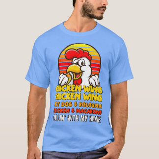 チキンウィングチキンウィングホットドッグとボローニャ Tシャツ