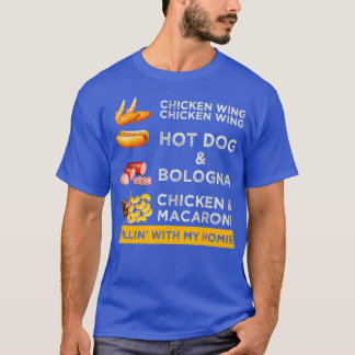 チキンウィングチキンウィングホットドッグとボローニャ Tシャツ