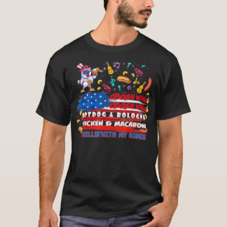 チキンウィングチキンウィングホットドッグとボローニャ Tシャツ