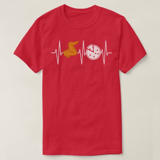 チキンウィングTシャツ 面白い ピザ好き ピザが好き Tシャツ (デザイン正面)