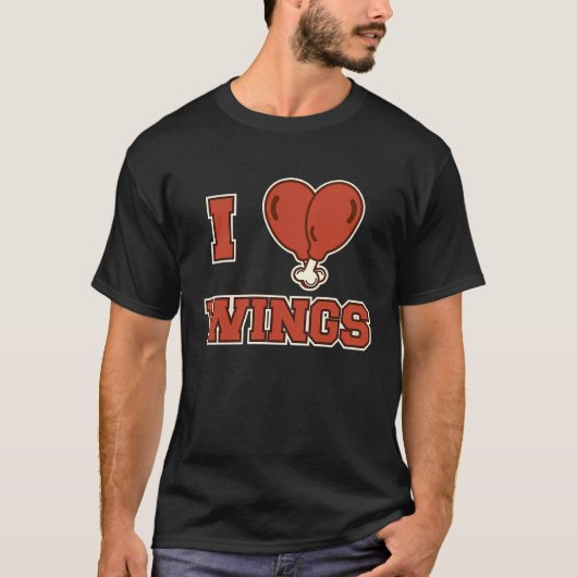チキンウイングが大好き Tシャツ (正面)