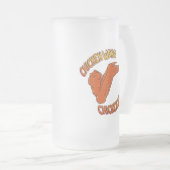 チキンウイングすりガラス製マグカップ フロストグラスビールジョッキ (正面右)