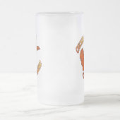 チキンウイングすりガラス製マグカップ フロストグラスビールジョッキ (中央)