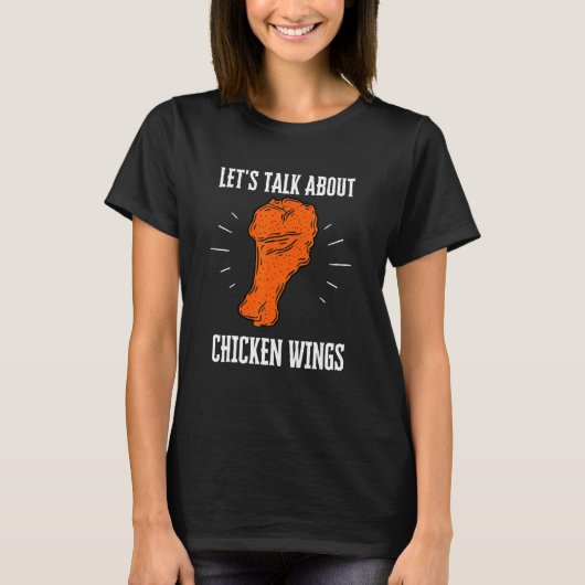 チキンウイングフライドチキンとチキンナゲッツ Tシャツ (正面)