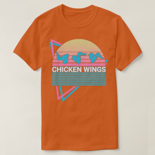 チキンウイングレトロ Tシャツ (デザイン正面)