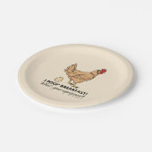 チキンウンチブレックファおもしろいスト紙プレート ペーパープレート (アングル)