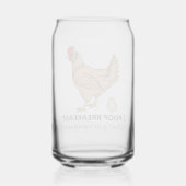 チキンウンチブレックファーストおもしろいデザイン ガラス缶 (裏面)