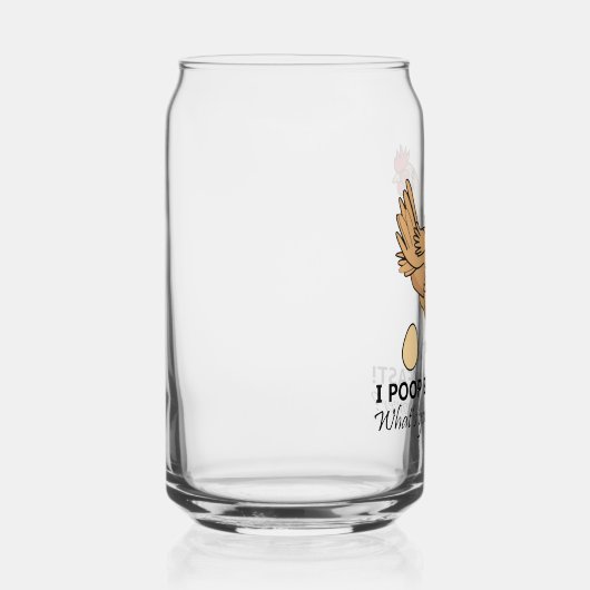 チキンウンチブレックファーストおもしろいデザイン ガラス缶 (右)