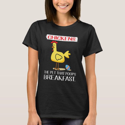 チキンウンチ朝食エッグハッピーイースター Tシャツ (正面)