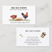 チキンエッグファームの水彩 名刺 (正面/裏面)