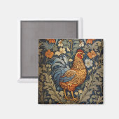 チキンエレガントウィリアムモリスインスパイアフローラ マグネット (正面/裏面)