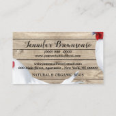 チキンエ素朴ン卵オーガニック農場 名刺 (裏面)