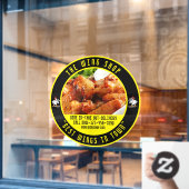 チキンカスタマイズウイングレストランラージフロント ウィンドウサイン (カフェ窓)