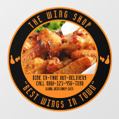 チキンカスタマイズウイングレストランラージフロント ウィンドウサイン (シート)