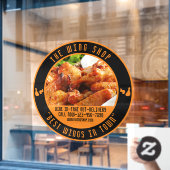 チキンカスタマイズウイングレストランラージフロント ウィンドウサイン (カフェ窓)