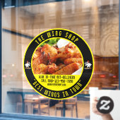チキンカスタマイズウイングレストランラージフロント ウィンドウサイン (カフェ窓)
