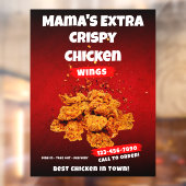 チキンカスタマイズウイングレストラン大きなフロントドア ウィンドウサイン (シート2)