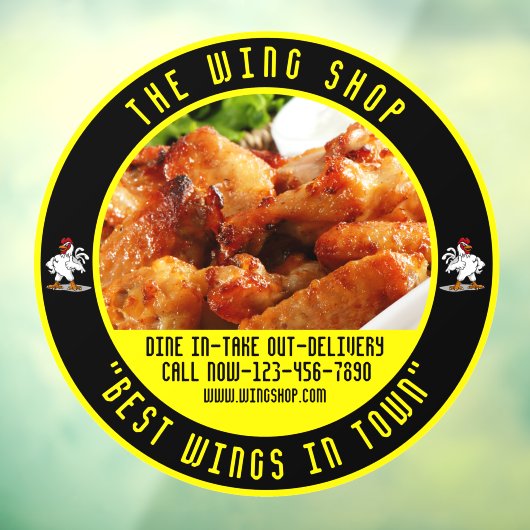 チキンカスタマイズウイングレストラン大前風 ウィンドウサイン (シート3)