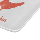 チキンカスタムシルエットのガラス切り板 カッティングボード (角)