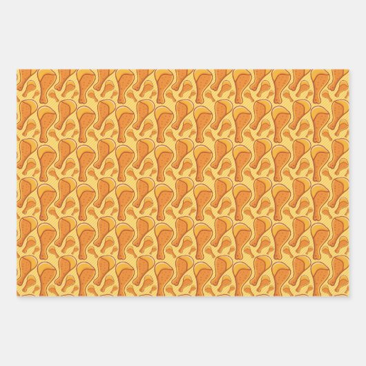 チキンカッコいいをタイルで焼いたファーストフード ラッピングペーパーシート (正面2)