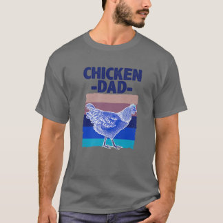 チキンカッコいいパパ父男性へヘンチキン農家 Tシャツ