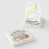 チキンカッコいいファームの生卵 ストーンコースター (横)