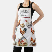 チキンカラフルとオンドリのおばあちゃん エプロン (インサイチュ)