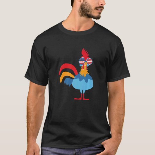 チキンカラフルデザイン Tシャツ (正面)