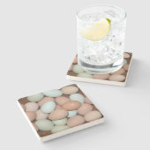 チキンカラフル卵 ストーンコースター (横)