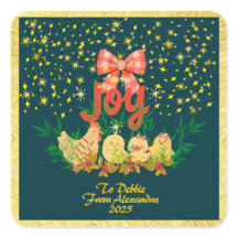 チキンカントリークリスマスステッカー