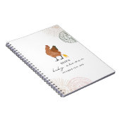 チキンガール赤ちゃんシャワーピンクのセージ ノートブック (右側)