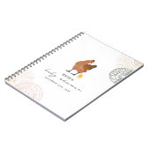 チキンガール赤ちゃんシャワーピンクのセージ ノートブック (左側)