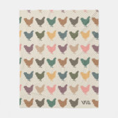 チキンギフトブランケット、居心地の良いチキンラバースロー フリースブランケット (正面)