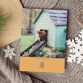 チキンクリスマスおもしろいにホールをたたく シーズンカード