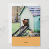 チキンクリスマスおもしろいにホールをたたく シーズンカード (裏面)