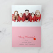 チキンクリスマスの個人的な写真グリーティングカード シーズンカード (内部)