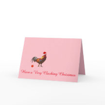 チキンクリスマスの個人的な写真グリーティングカード