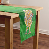 チキンクリスマスオングリーン ショートテーブルランナー (インサイチュ)
