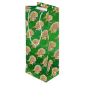 チキンクリスマスオングリーン ワインギフトバッグ (裏面アングル)