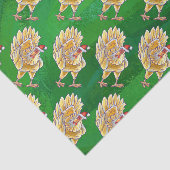 チキンクリスマスオングリーン 薄葉紙 (詳細)