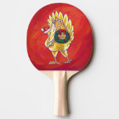 チキンクリスマスオンレッド 卓球ラケット (裏面)