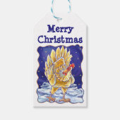 チキンクリスマスギフトタグ ギフトタグ (正面)