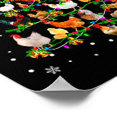 チキンクリスマスツリーオーナメントデコールクリスマス ポスター (角)