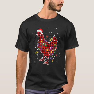 チキンクリスマスツリーバッファロープラッドXmas H Tシャツ