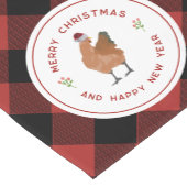 チキンクリスマスバッファロープレイド ショートテーブルランナー (コーナー)