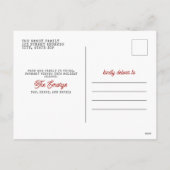 チキンクリスマスフォトバッファロープレイド シーズンポストカード (裏面)